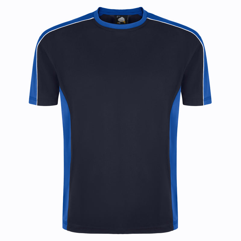 Load image into Gallery viewer, Avocet Wicking T-Shirt Navy/Royal Blue 200GSM