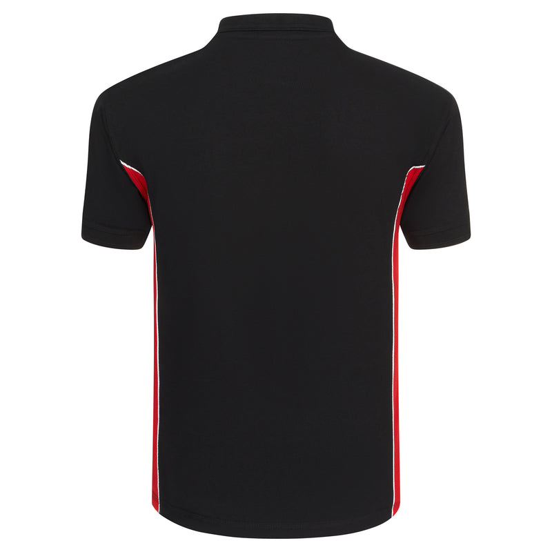 Load image into Gallery viewer, Silverswift Poloshirt Black/Red 220GSM