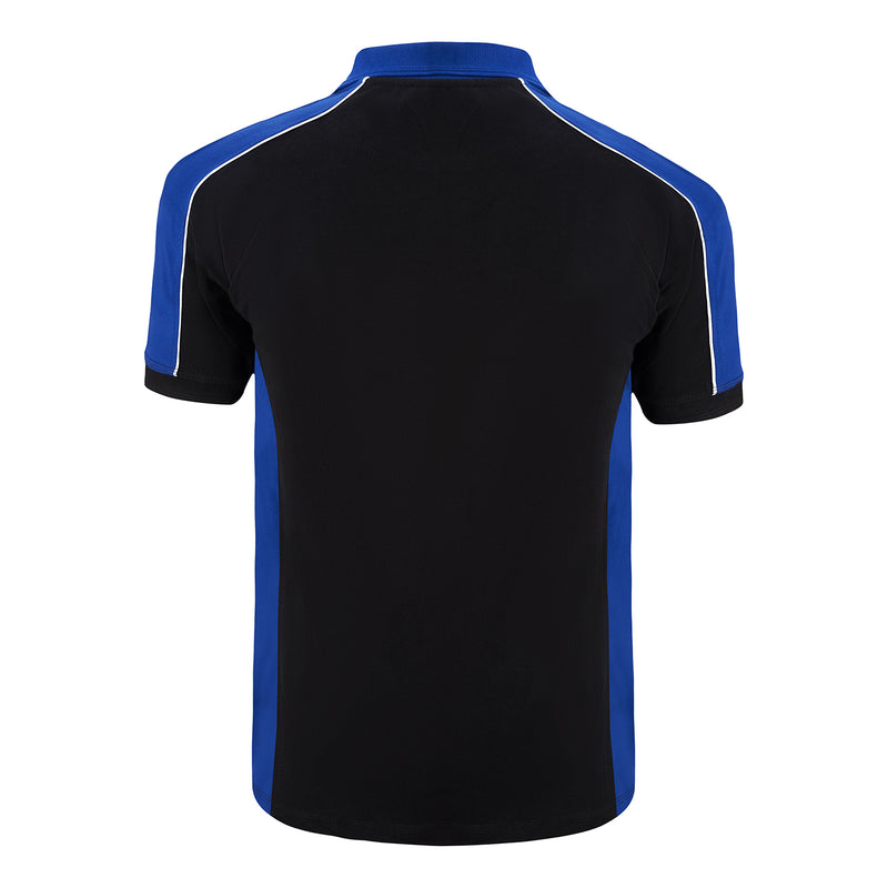 Load image into Gallery viewer, Avocet Poloshirt Black/Royal Blue 220GSM