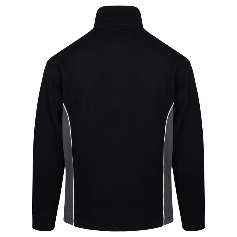 Load image into Gallery viewer, Silverswift Quarter Zip Sweatshirt Black/Grey 320gsm