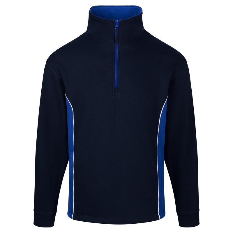 Load image into Gallery viewer, Silverswift Quarter Zip Sweatshirt Navy/Royal Blue 320gsm