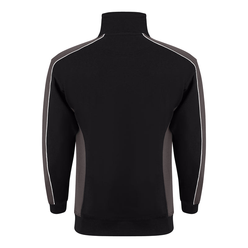 Load image into Gallery viewer, Avocet Quarter Zip Sweatshirt Black/Graphite 320gsm