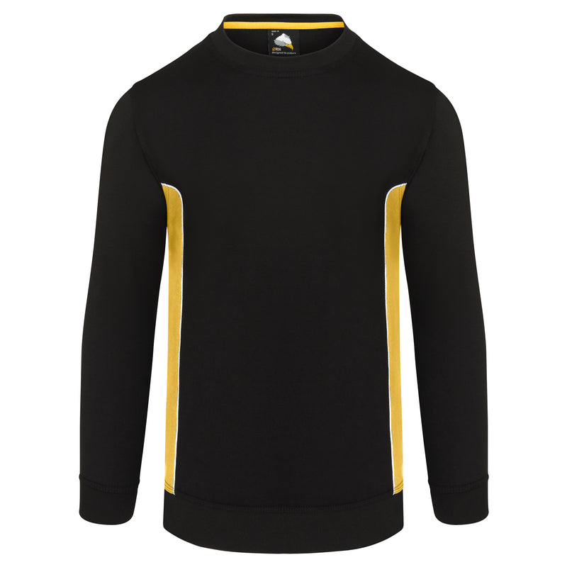 Load image into Gallery viewer, Silverswift Sweatshirt Black/Yellow 320gsm