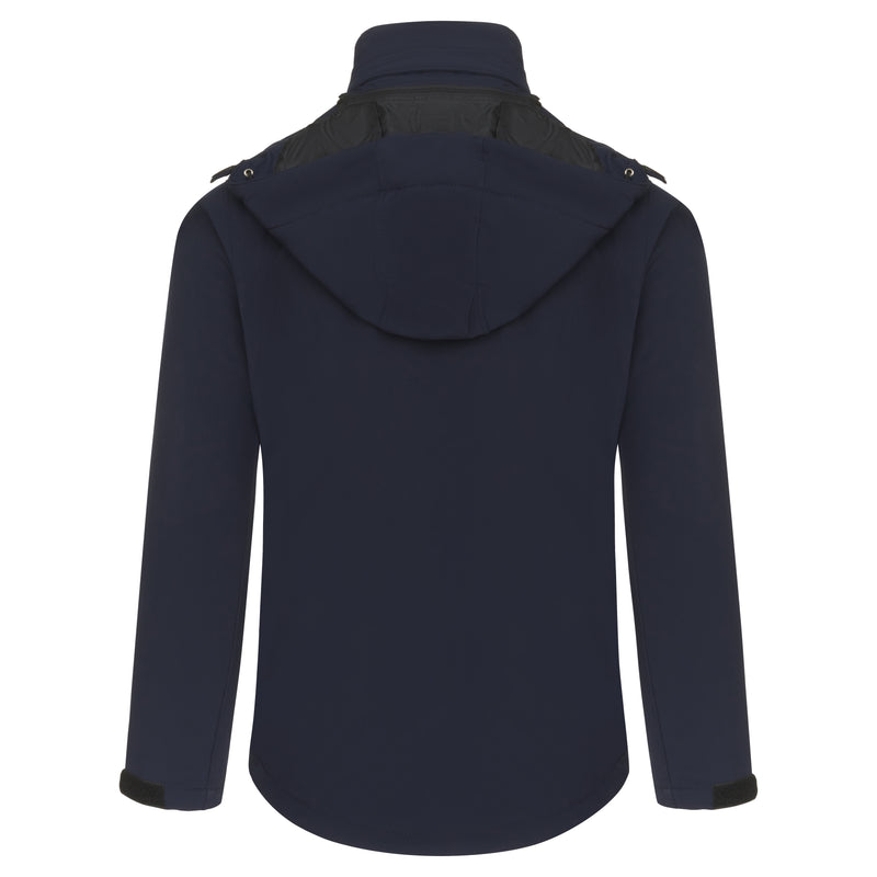 Load image into Gallery viewer, Gannet EarthPro® GRS 3 Layer Softshell Hooded Jacket Navy