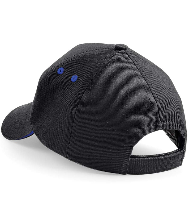 Load image into Gallery viewer, Beechfield 5 Panel Cap Black/Blue