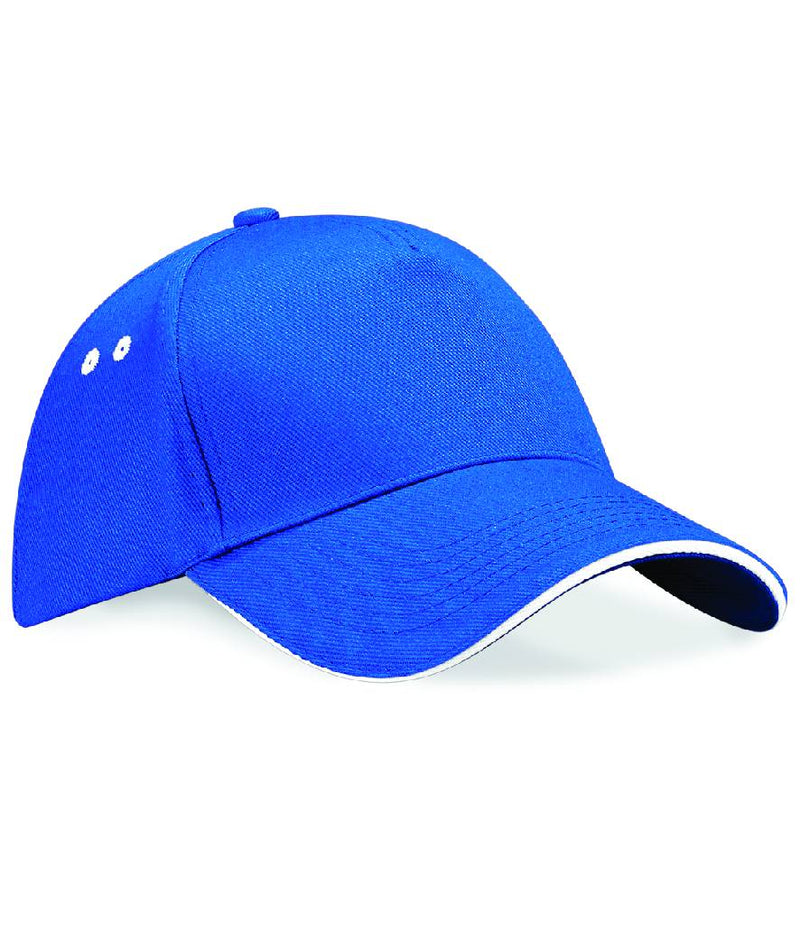 Load image into Gallery viewer, Beechfield 5 Panel Cap Royal Blue/White