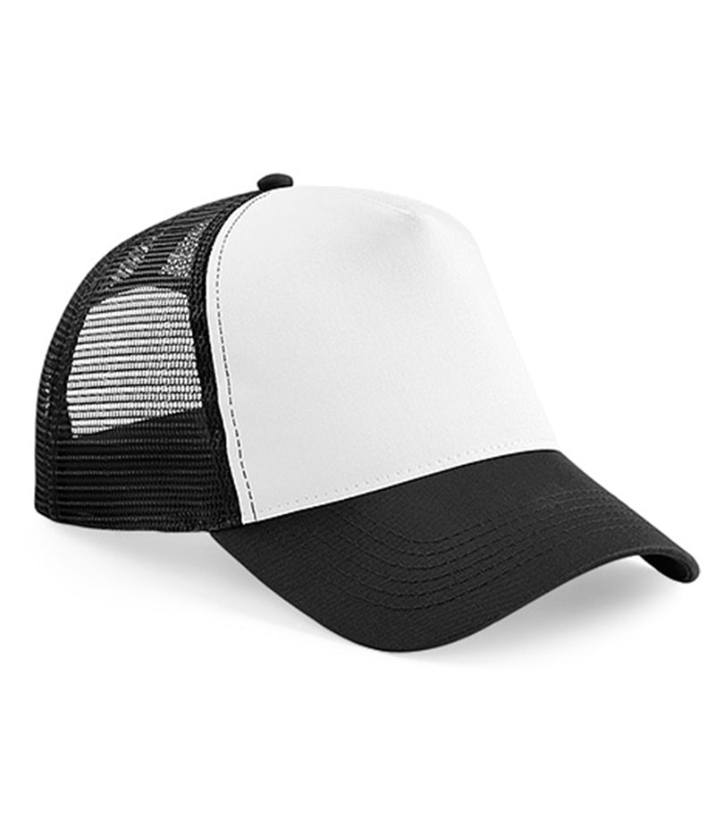 Load image into Gallery viewer, Beechfield Snapback Trucker Cap | Black/White