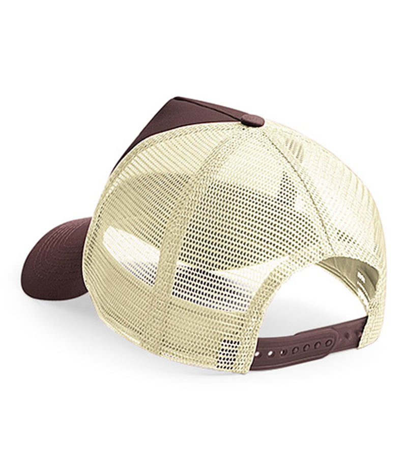 Load image into Gallery viewer, Beechfield Snapback Trucker Cap | Chocolate/Caramel