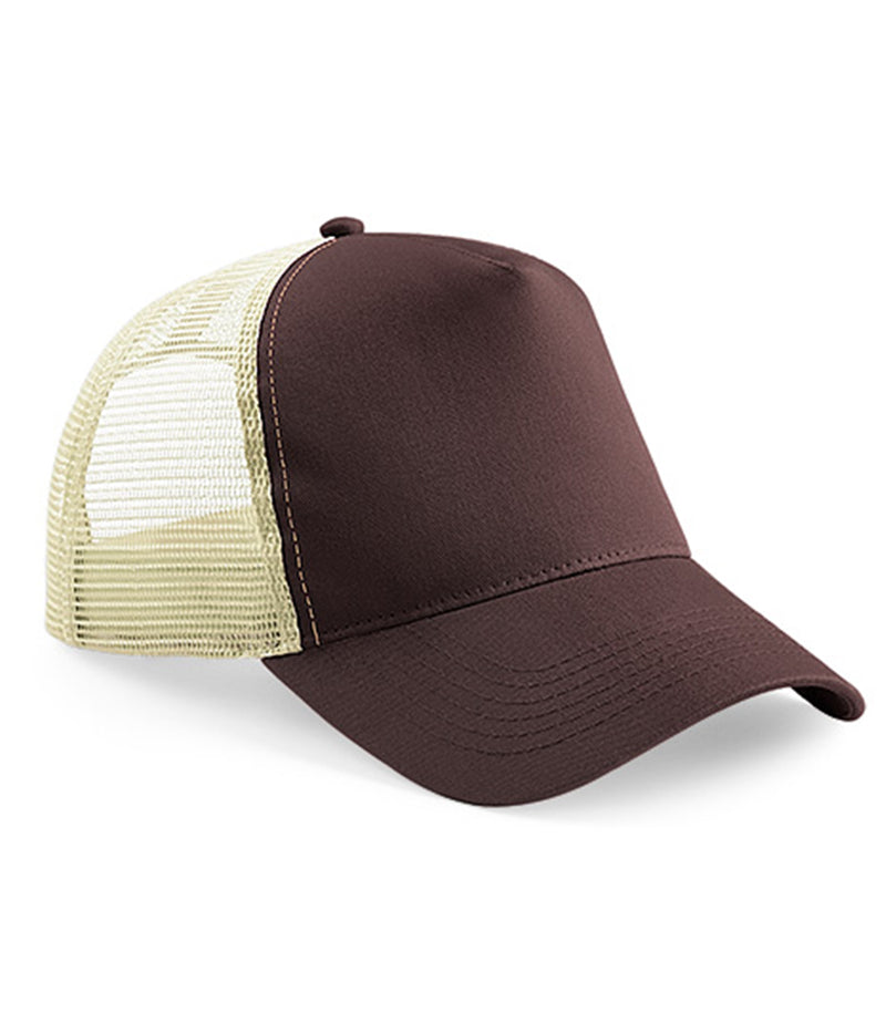 Load image into Gallery viewer, Beechfield Snapback Trucker Cap | Chocolate/Caramel