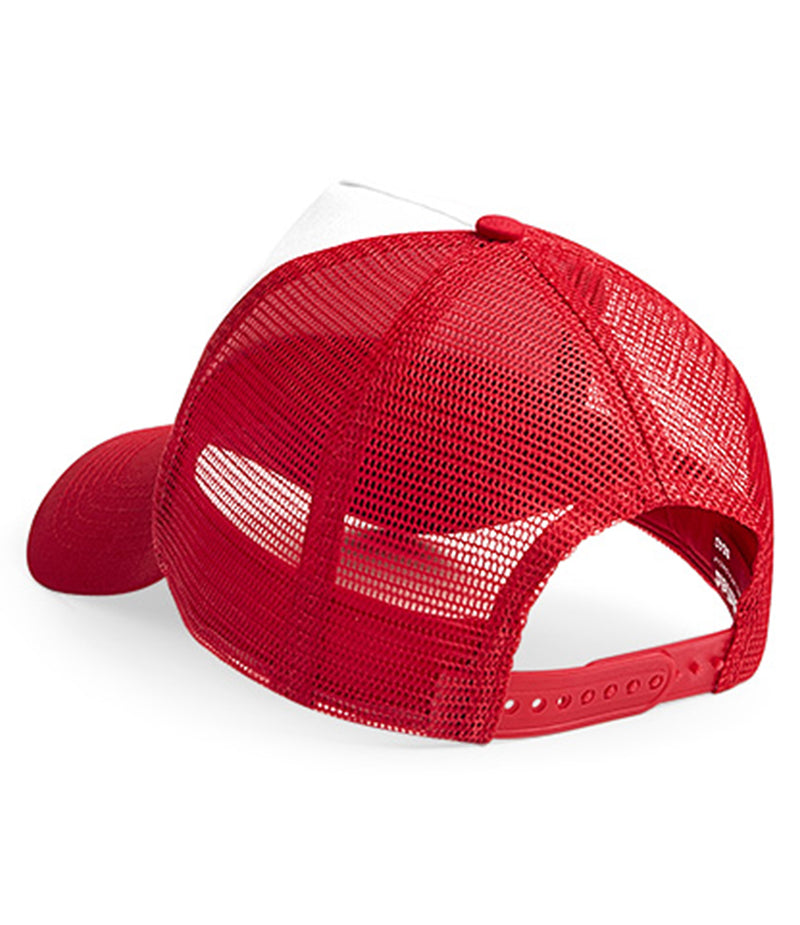 Load image into Gallery viewer, Beechfield Snapback Trucker Cap | Classic Red /White