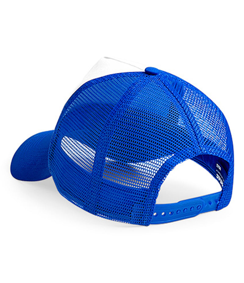 Load image into Gallery viewer, Beechfield Snapback Trucker Cap | Royal Blue/White
