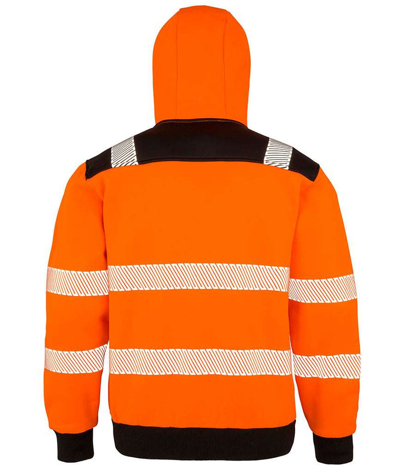 Load image into Gallery viewer, Result Genuine Recycled Safety Zip Hoodie RS503
ORANGE/BACK