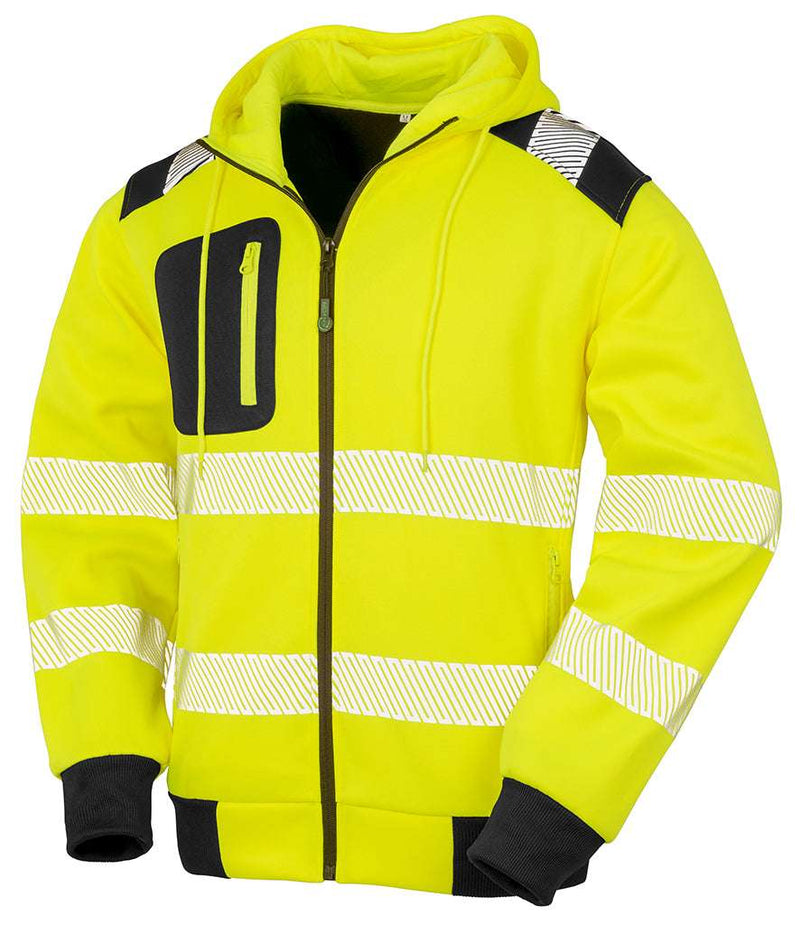 Load image into Gallery viewer, Result Genuine Recycled Safety Zip Hoodie RS503
YELLOW/FRONT