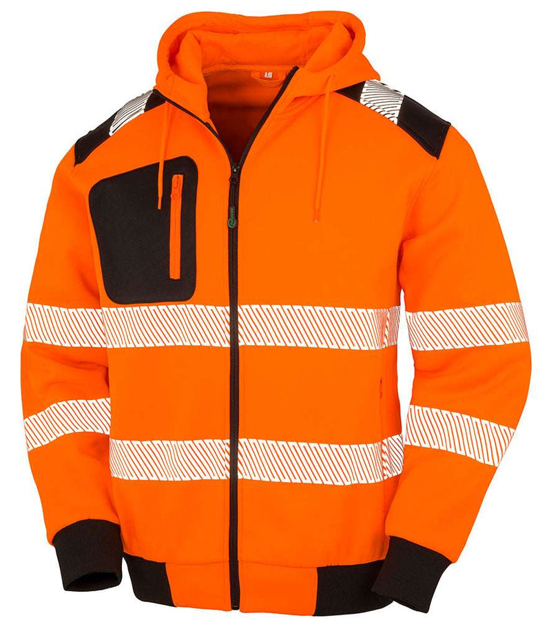 Load image into Gallery viewer, Result Genuine Recycled Safety Zip Hoodie RS503
ORANGE/FRONT