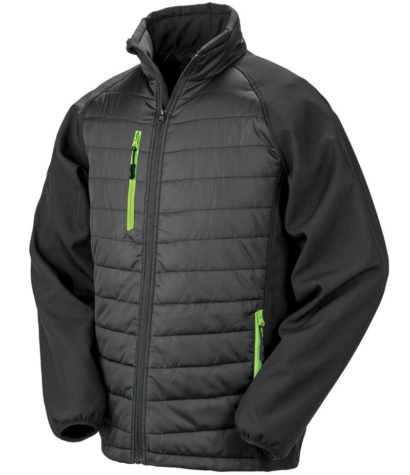 Load image into Gallery viewer, Result Genuine Recycled Compass Padded Jacket RS237
BLACK/GREEN