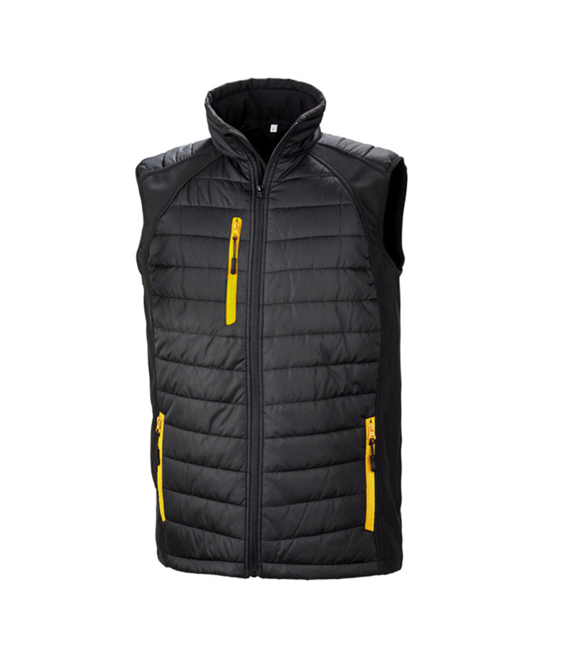 Load image into Gallery viewer, Result Genuine Recycled Compass Padded Gilet RS238
BLACK/YELLOW