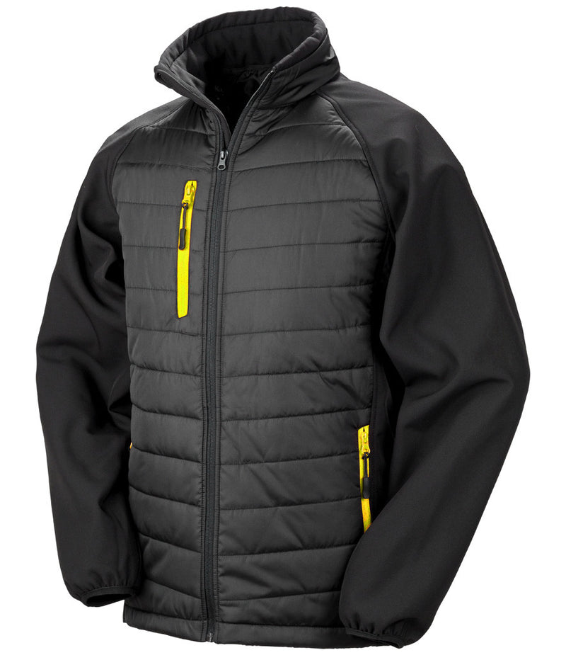 Load image into Gallery viewer, Result Genuine Recycled Compass Padded Jacket RS237
BLACK/YELLOW