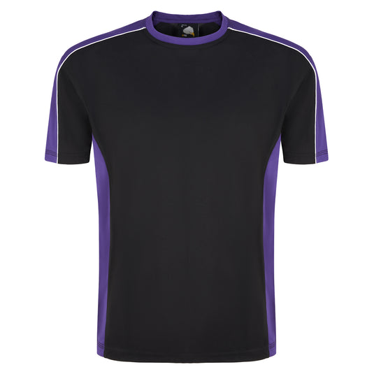 Avocet Wicking T-Shirt Black/Purple 200GSM