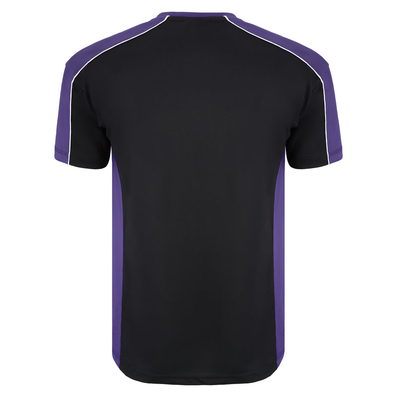 Load image into Gallery viewer, Avocet Wicking T-Shirt Black/Purple 200GSM
