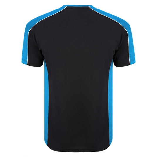 Avocet Wicking T-Shirt Black/Reflex Blue 200GSM