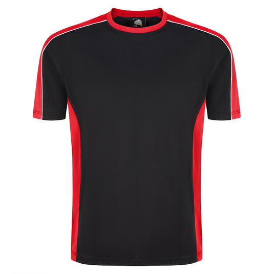 Avocet Wicking T-Shirt Black/Red 200GSM