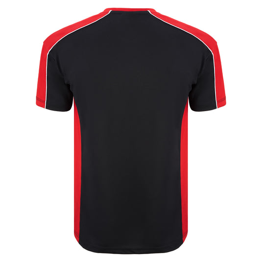 Avocet Wicking T-Shirt Black/Red 200GSM