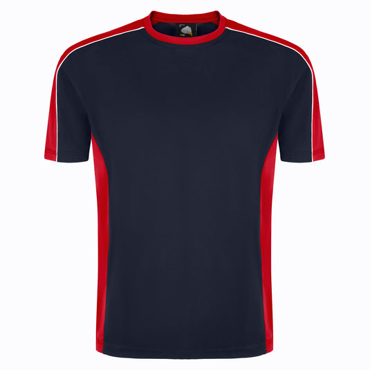 Avocet Wicking T-Shirt Navy/Red 200GSM