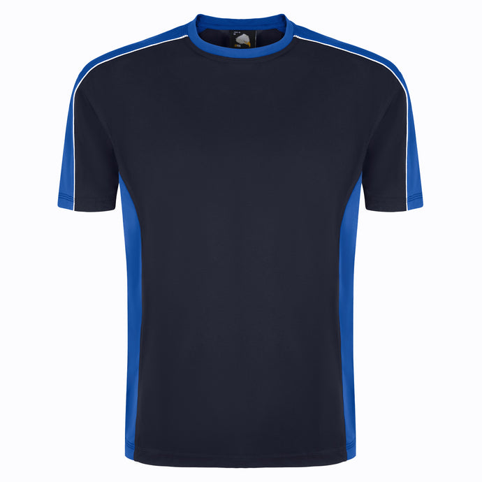Avocet Wicking T-Shirt Navy/Royal Blue 200GSM