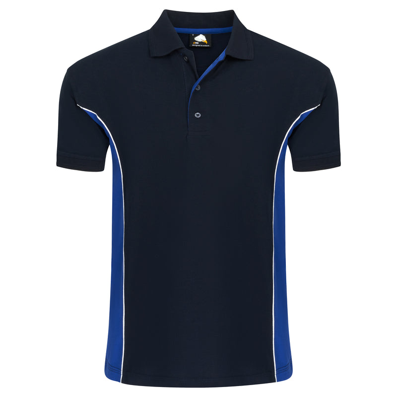 Load image into Gallery viewer, Silverswift Poloshirt Navy/Royal Blue 220GSM
