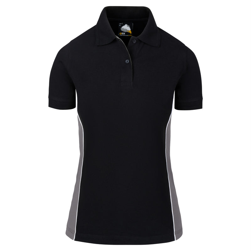 Load image into Gallery viewer, Silverswift Ladies Poloshirt Black/Graphite 220GSM
