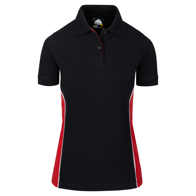 Silverswift Ladies Poloshirt Black/Red 220GSM