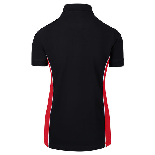 Silverswift Ladies Poloshirt Black/Red 220GSM