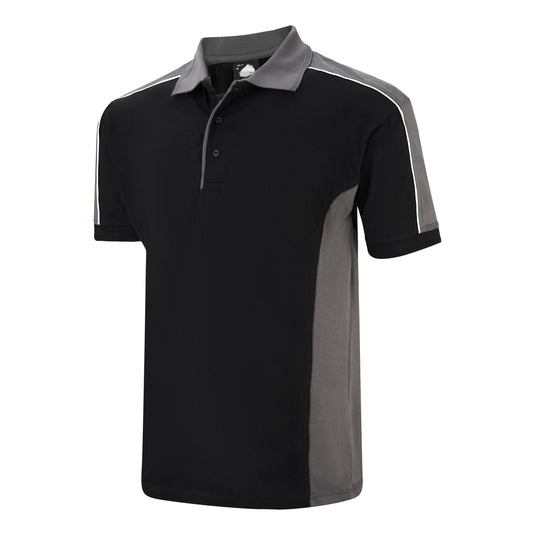 Avocet Poloshirt Black/Graphite 220GSM