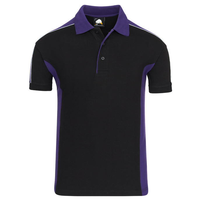 Avocet Poloshirt Black/Purple 220GSM