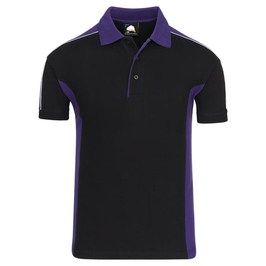 Avocet Poloshirt Black/Purple 220GSM