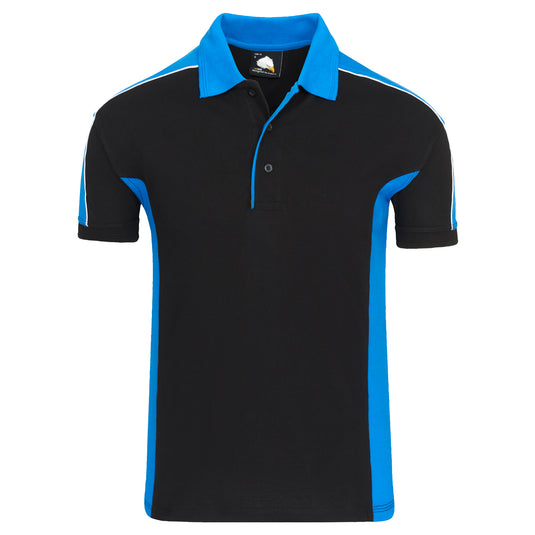 Avocet Poloshirt Black/Reflex Blue 220GSM