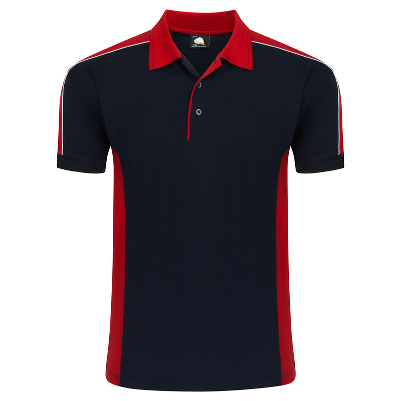 Load image into Gallery viewer, Avocet Poloshirt Black/Red 220GSM

