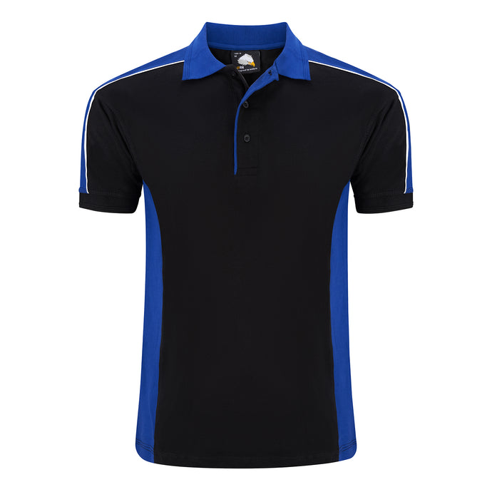 Avocet Poloshirt Black/Royal Blue 220GSM