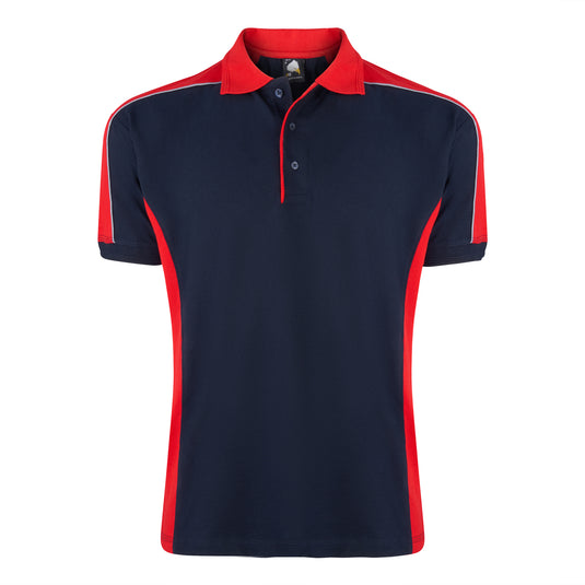 Avocet Poloshirt Navy Blue/Red 220GSM