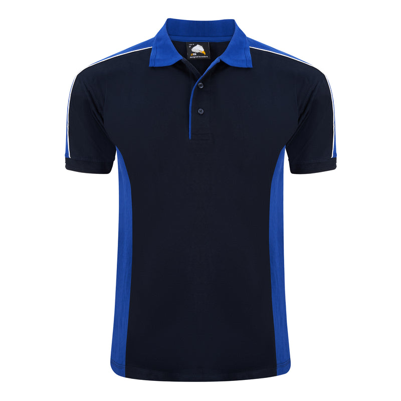 Load image into Gallery viewer, Avocet Poloshirt Navy Blue/Royal Blue 220GSM

