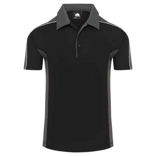 Avocet Wicking Poloshirt Black/Graphite 200GSM