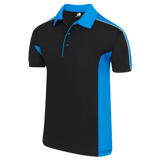 Avocet Wicking Poloshirt Black/Reflex 200GSM