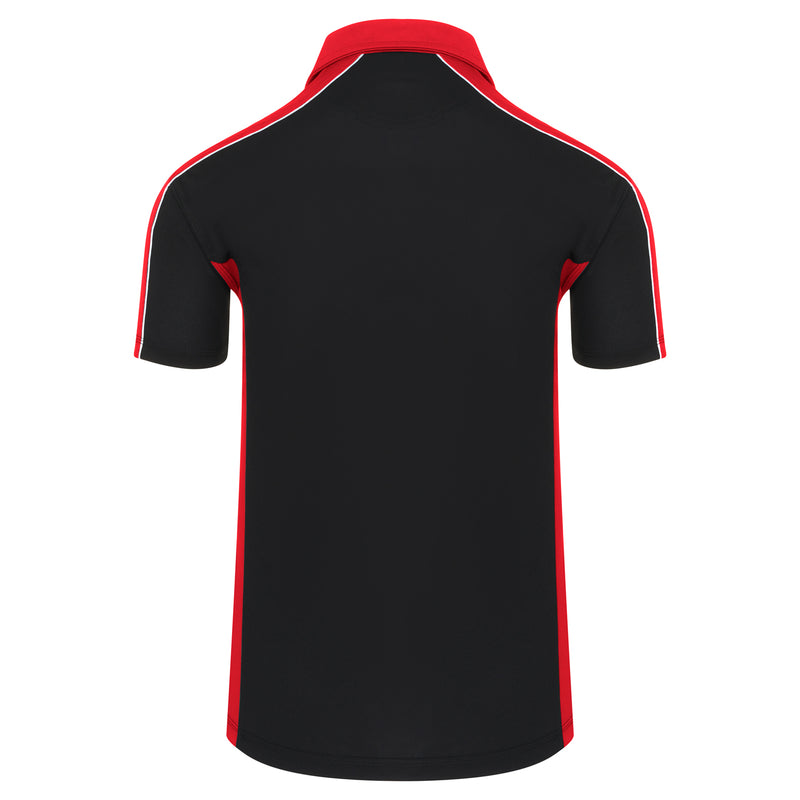 Load image into Gallery viewer, Avocet Wicking Poloshirt Black/Red 200GSM
