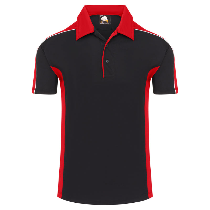 Load image into Gallery viewer, Avocet Wicking Poloshirt Navy/Red 200GSM
