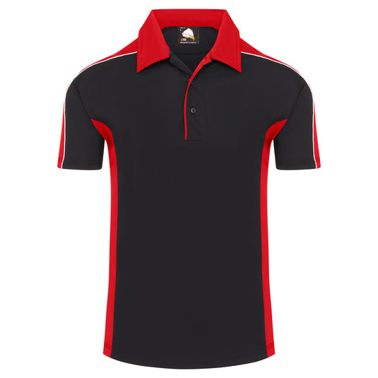 Avocet Wicking Poloshirt Navy/Red 200GSM
