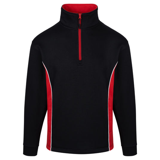 Silverswift Quarter Zip Sweatshirt Black/Red 320gsm