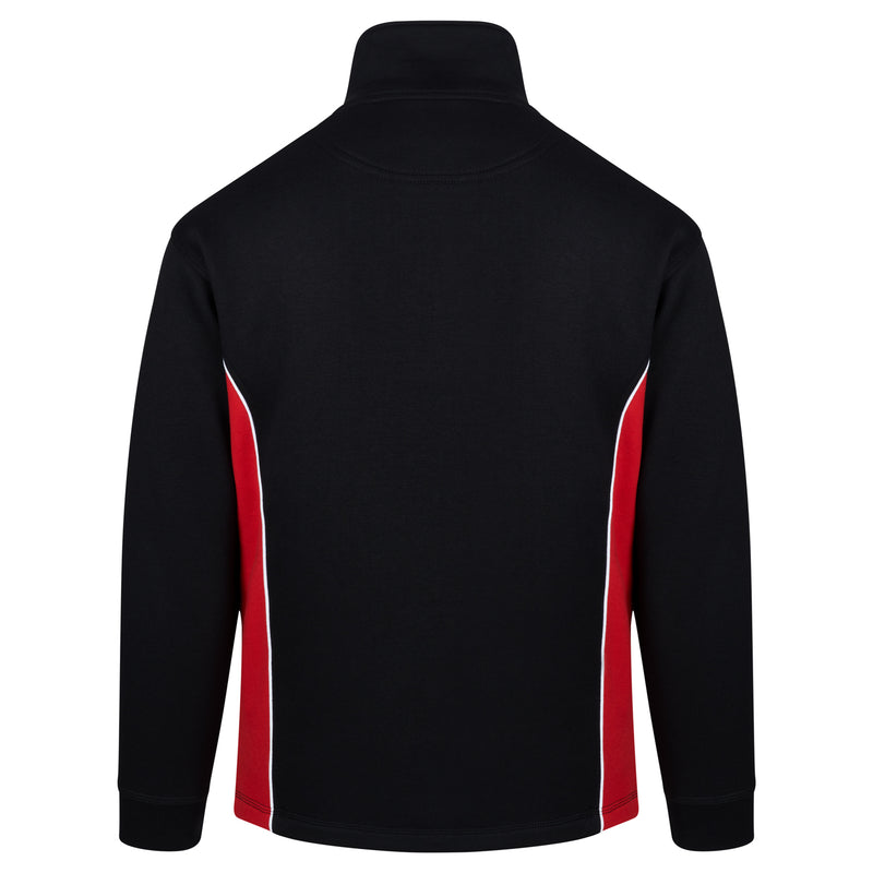 Load image into Gallery viewer, Silverswift Quarter Zip Sweatshirt Black/Red 320gsm
