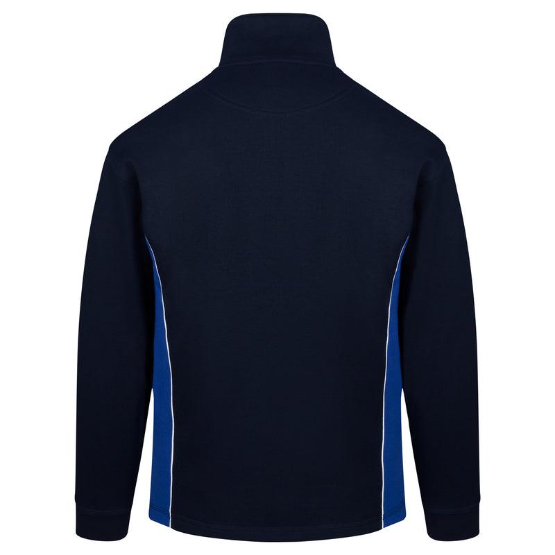Load image into Gallery viewer, Silverswift Quarter Zip Sweatshirt Navy/Royal Blue 320gsm
