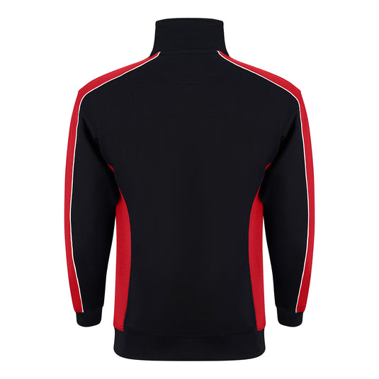 Avocet Quarter Zip Sweatshirt Black/Red 320gsm
