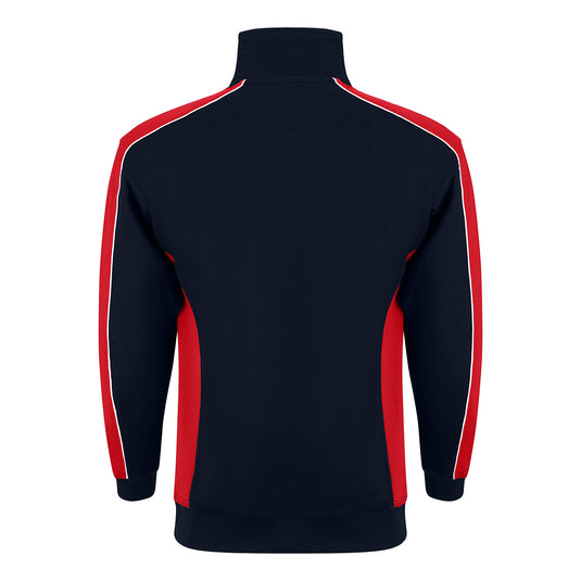 Avocet Quarter Zip Sweatshirt Navy/Red 320gsm